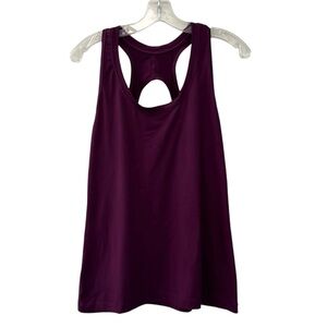 Athleta Plum Purple Tank With Keyhole Back Size Large